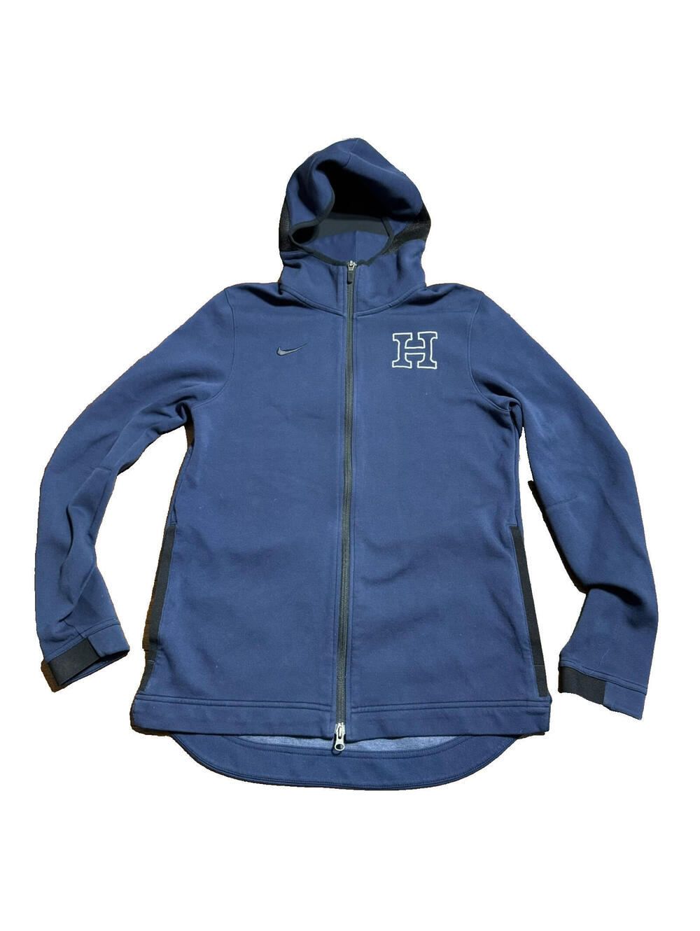 Nike Showtime Hoodie Mens M Full Zip Dri Fit Navy Basketball 930561 Active Logo